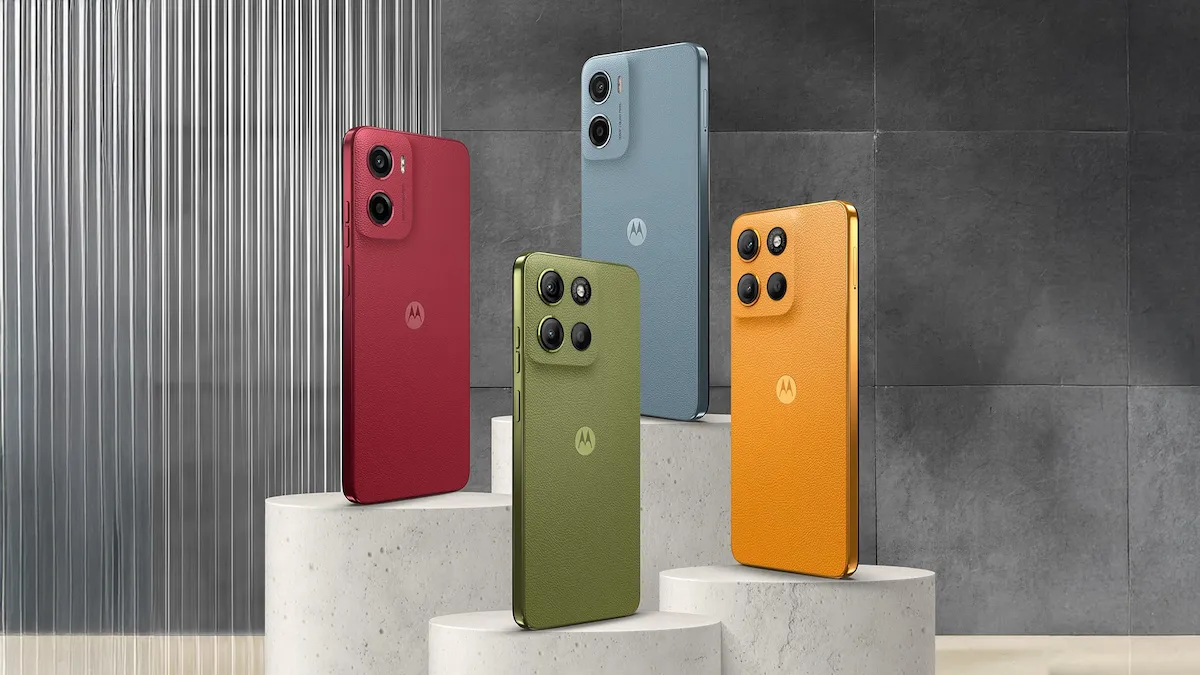 Smartphones Motorola e respetivas cores.