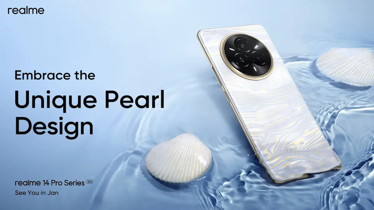 Imagem de apresentação do smartphone Realme 14 Pro