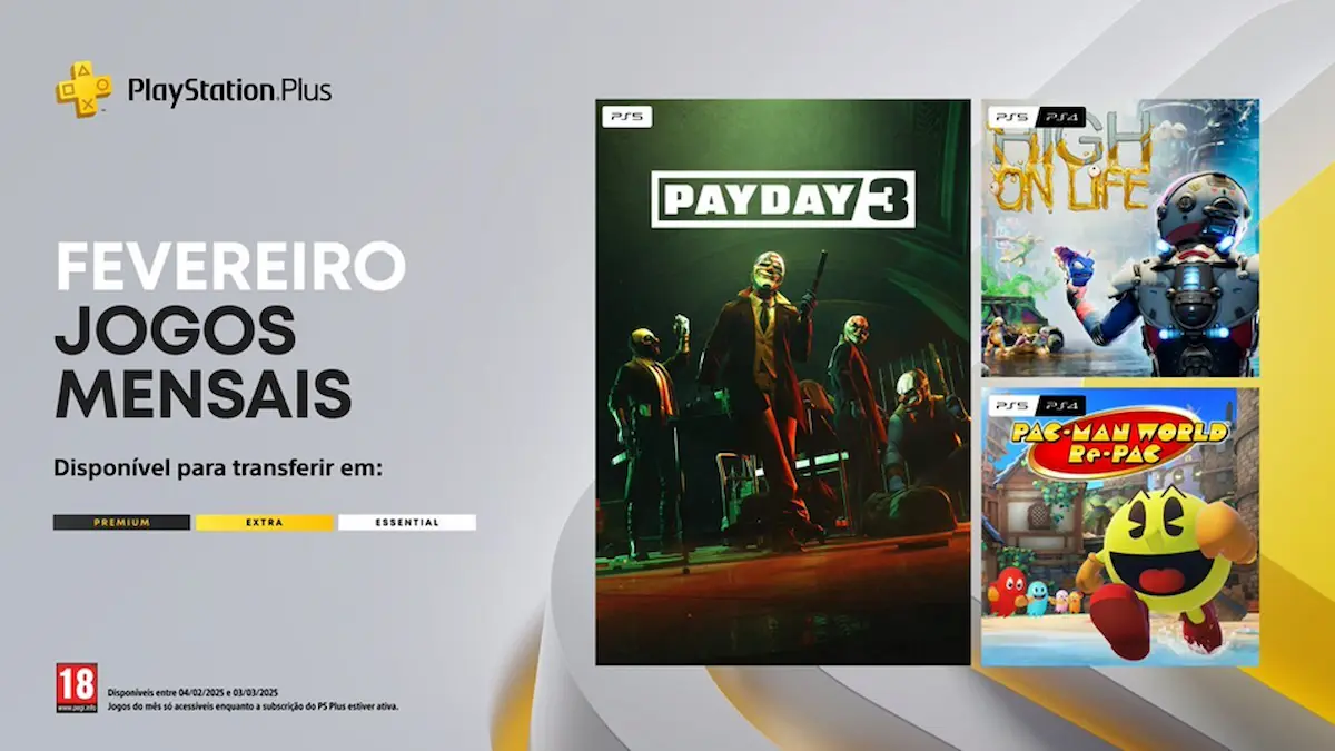 Sony PlayStation Plus jogos fevereiro