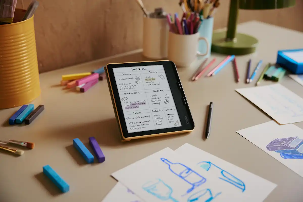S7 - KOBO LIBRA COLOUR JOURNAL SLEEPCOVER STAND - EN