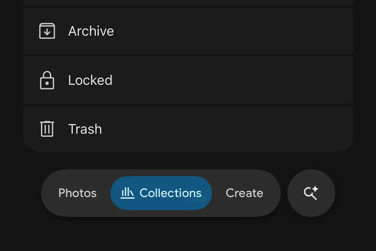Novo design da aplicação do Google Fotos