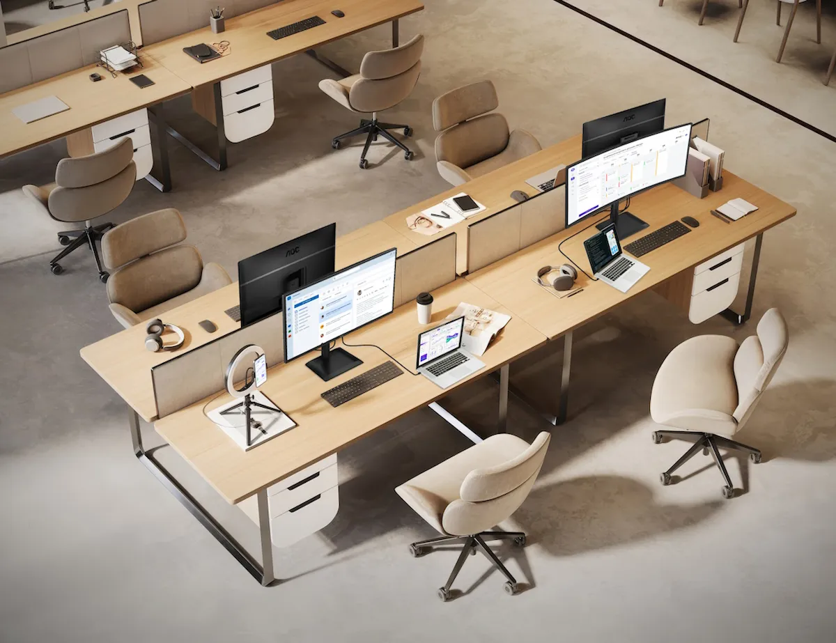 AOC Monitores Escritório Office PME