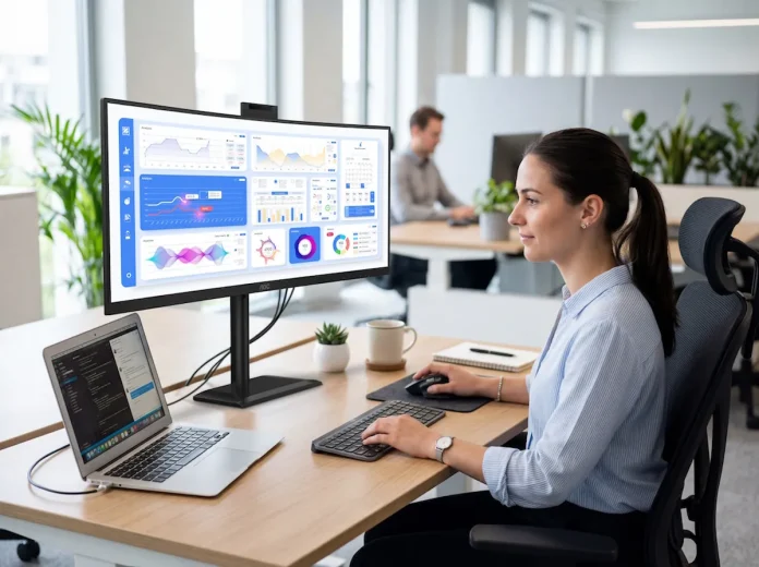 AOC Monitores Escritório Office PME