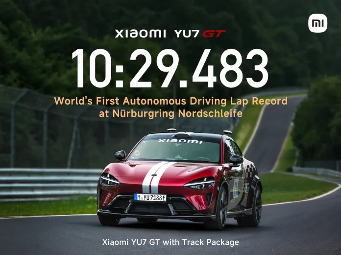 Carro elétrico Xiaomi YU7 sobre Autonomous Driving de Nürburgring em 4000X3000