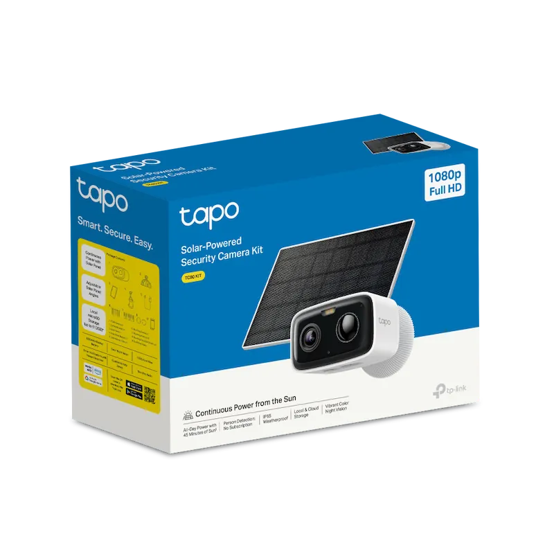câmara de vigilância solar TP-Link TC80 Kit