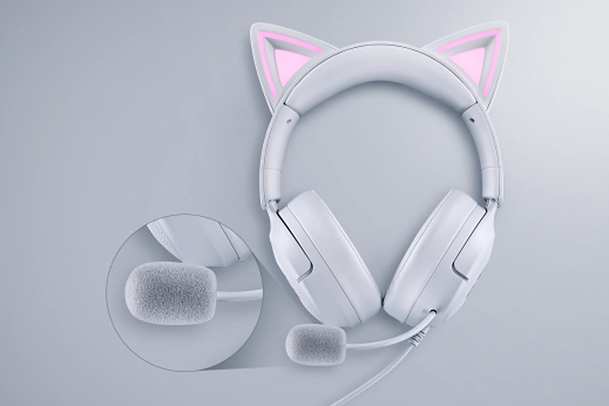 Detalhe do Razer Kraken Kitty V3