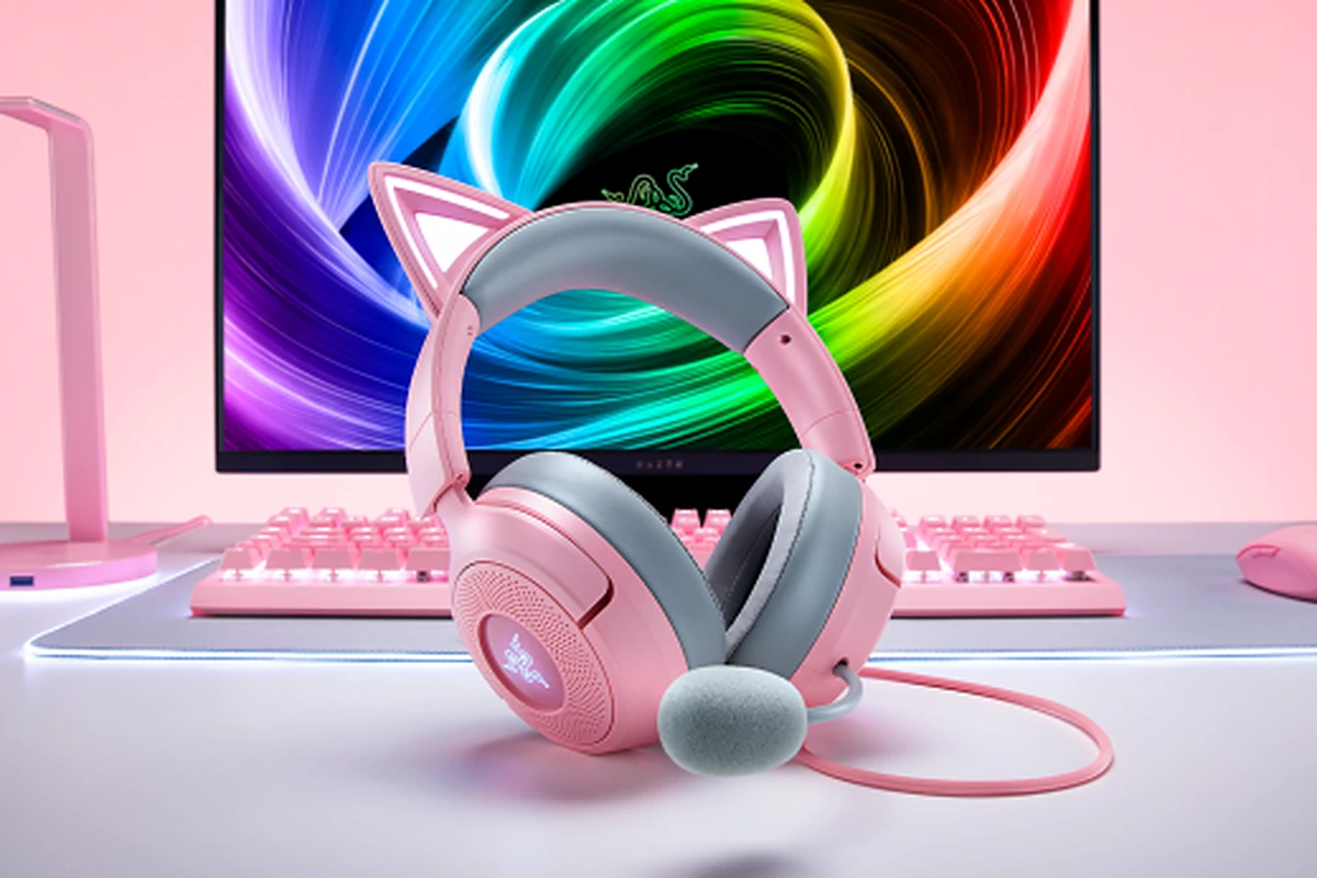Detalhe do Razer Kraken Kitty V3